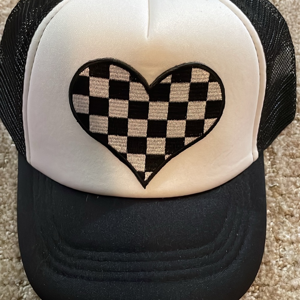 Checkered Heart Trucker Hat